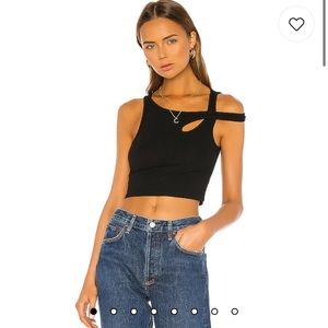 LOVERS AND FRIENDS CASSIDY CROP TOP BLACK CUT OUT. SZ small